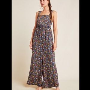 anthro floral jumpsuit